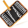 LEONTOOL Mini Double Open End Wrench Set Metric and SAE 20 Pcs 4-11mm & 5/32" to 7/16" Mirror Chrome Finish Super Thin Open Ended Spanner Double Angle Head with Portable Storage Pouches