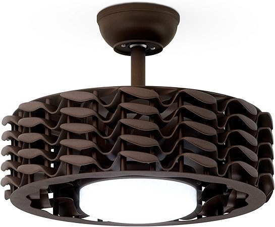 Oceano Bladeless Ceiling Fan 6 Speeds With Led Light In Coffee