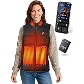 Bopoid Womens Heated Vest with 12000mAh Battery - APP Control 4 Heating Levels Electric Heated Vest Women for Winter Outdoor