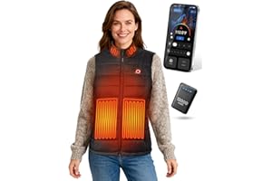 Bopoid Womens Heated Vest with 12000mAh Battery - APP Control 4 Heating Levels Electric Heated Vest Women for Winter Outdoor