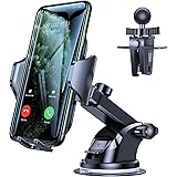 VICSEED Car Phone Mount, [Thick Case & Big Phones Friendly] Long Arm Suction Cup Phone Holder for Car Dashboard Windshield Ai