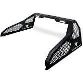 Armordillo CRS Roll Bar Chase Rack For 1/2 Ton Full Size Trucks|2x LED Light Lamps|04-24 F150 F-150|07-18 Silverado Sierra 1500|07-24 Tundra|04-24 Titan|19-24 Ram 1500|CR-S Mesh 8707814 Textured Black