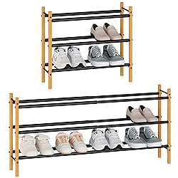 STORAGE MANIAC Expandable Shoe Rack, 16 Pairs