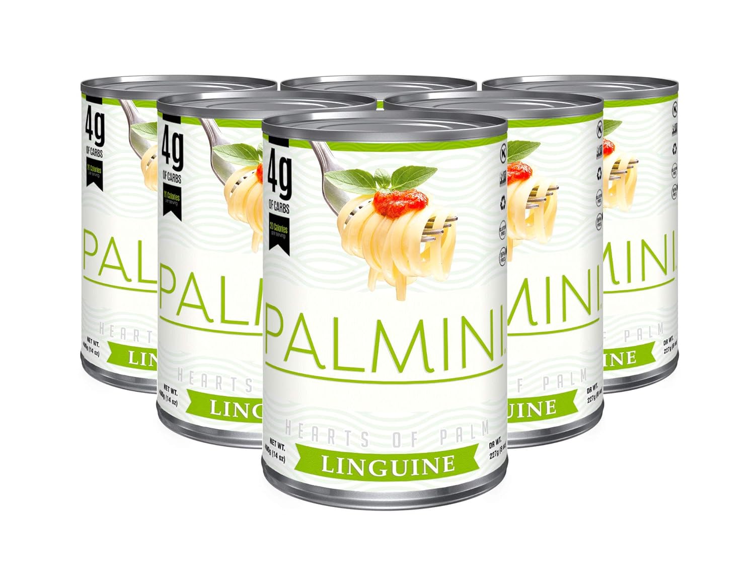 Palmini Low Carb Linguine | 4g of Carbs | As Seen On Shark Tank | Hearts of Palm Pasta (14 Ounce - Pack of 6)