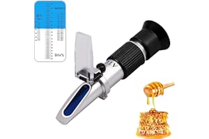 Honey Refractometer, 3-in-1 Moisture Brix & Baume Tester with ATC, 58-90% Brix Scale for 10-33% Honey Moisture, Ideal for Hon