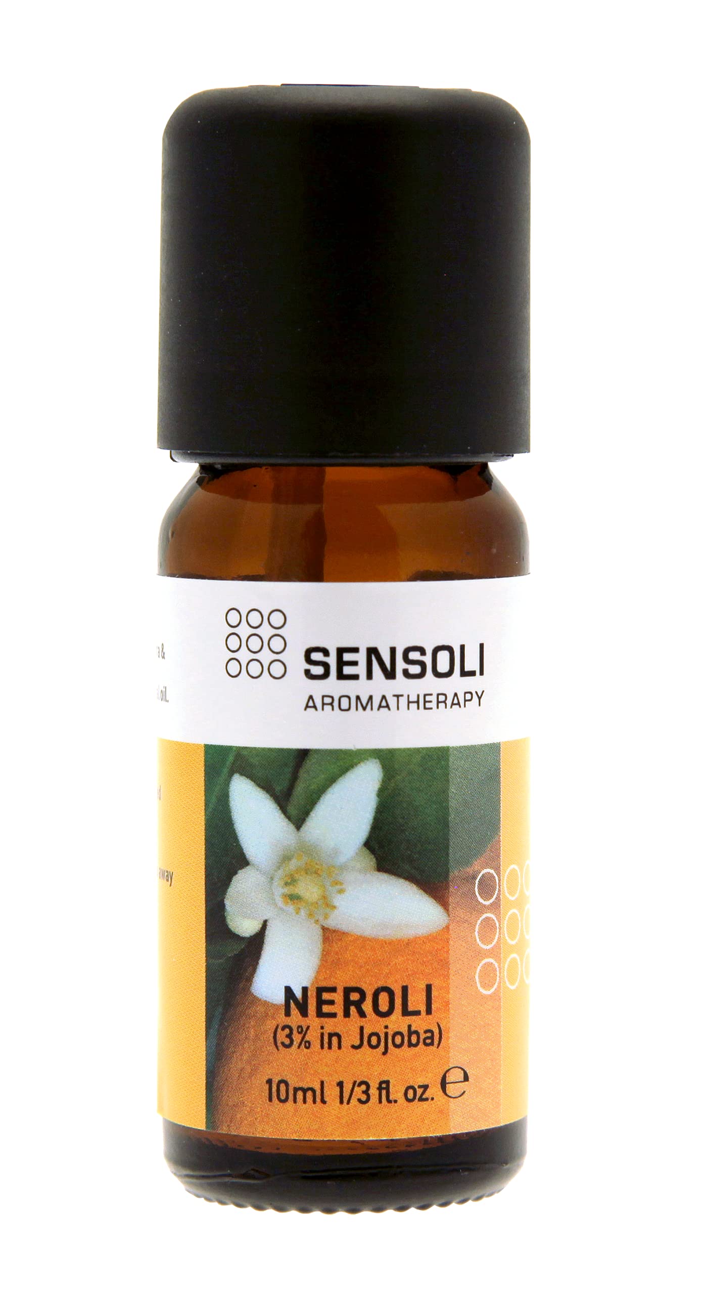SENSOLI Neroli 3% Dilution in Jojoba Oil 10ml - Pure and Natural Pre-Blended Neroli Essential Oil for Skin Care and Massage