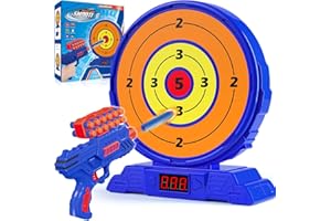 BAODLON Shooting Game Toy for Age 5, 6, 7, 8, 9, 10+ Years Old Kids, Boys - Digital Shooting Targets with Foam Dart Toy Gun - Electronic Scoring Board Games for Kid - Ideal Gift - Compatible with Toy Gun
