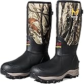 Hunthor Hunting Boots for Men with 800g Insulation, Waterproof Rubber Cold-Weather Boots with 6mm Neoprene, Steel Shank & Anti-Slip Sole for Hunting and Working