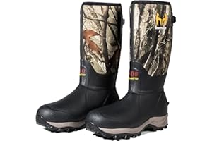Hunthor Hunting Boots for Men with 800g Insulation, Waterproof Rubber Cold-Weather Boots with 6mm Neoprene, Steel Shank & Anti-Slip Sole for Hunting and Working