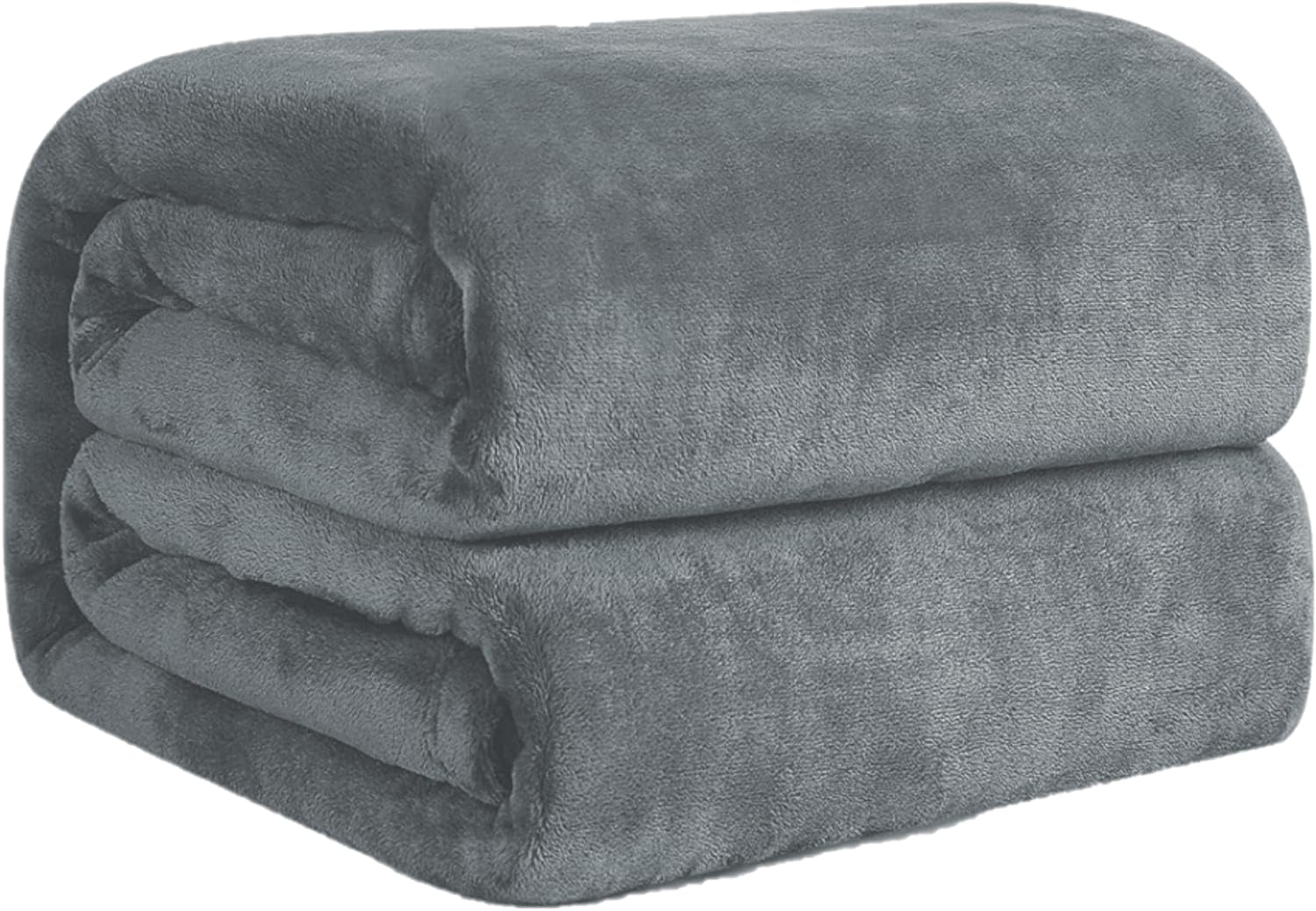 charcoal Grey Single throw Super Soft Light weight Flannel fleece blanket, Winter blanket, Fluffy Blanket, christmas blankets and throw for Bed Sofa & Couch (130X150cm)
