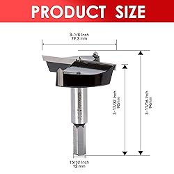 Mollom 3-1/8" (79.3mm) Forstner Drill Bit for