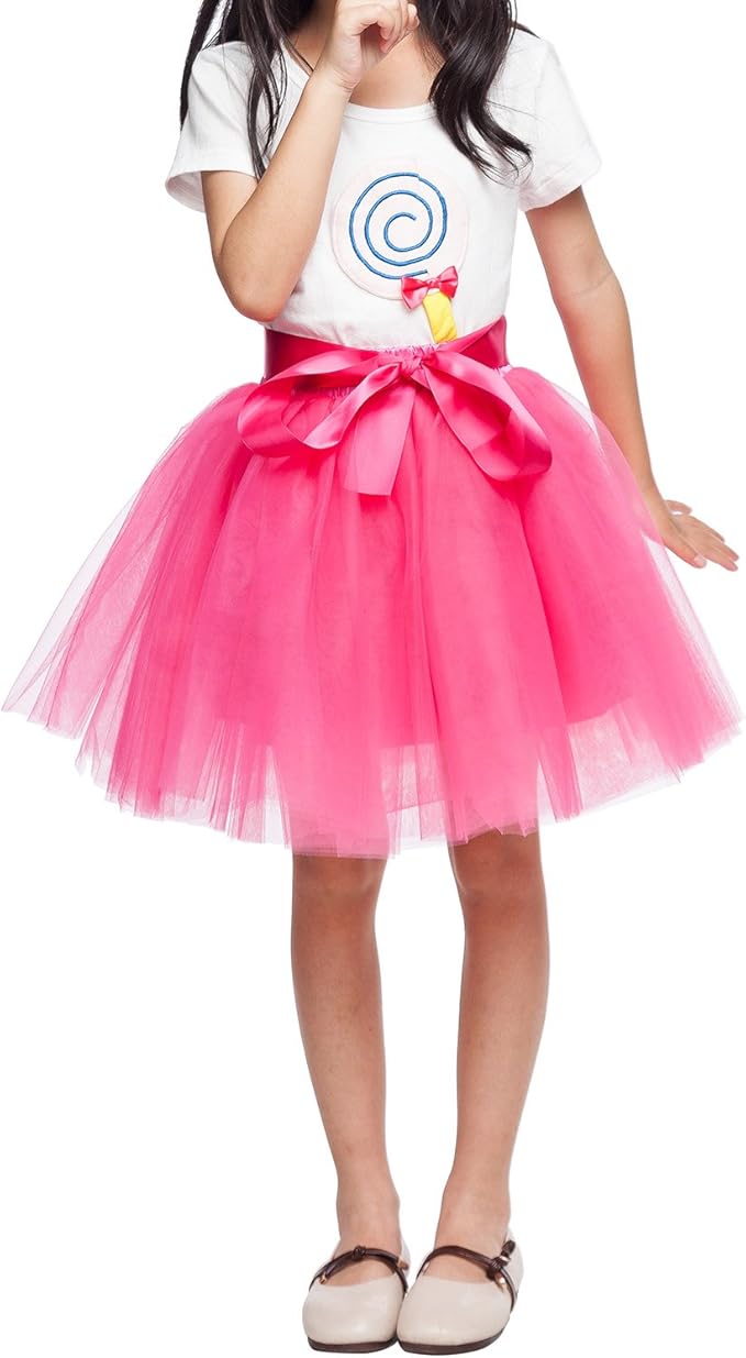 Little Girl Tutu Skirt A Line 7 Layers Tulle Skirt Party Princess Dance Tutus for