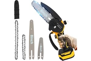 Mini Chainsaw for Dewalt 20V MAX Battery,Cordless Pruning Chainsaw with Security Lock & Replacement Chain, Battery Powered fo