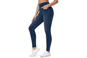 Dragon Fit Women's Stretchy Skinny Jeans High Waisted Jean Leggings Tummy Control Jeggings Pants with Pockets