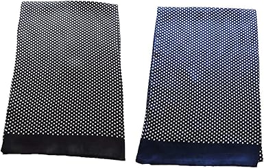 メンズ 男性 100 シルク スカーフ マフラー ストール 2層 春夏秋冬 カジュアル 2枚 ドットブラック ドットブルー ストール マフラー 通販 Amazon