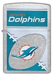 Zippo NFL Miami Dolphins Street Chrome Pocket Lighter