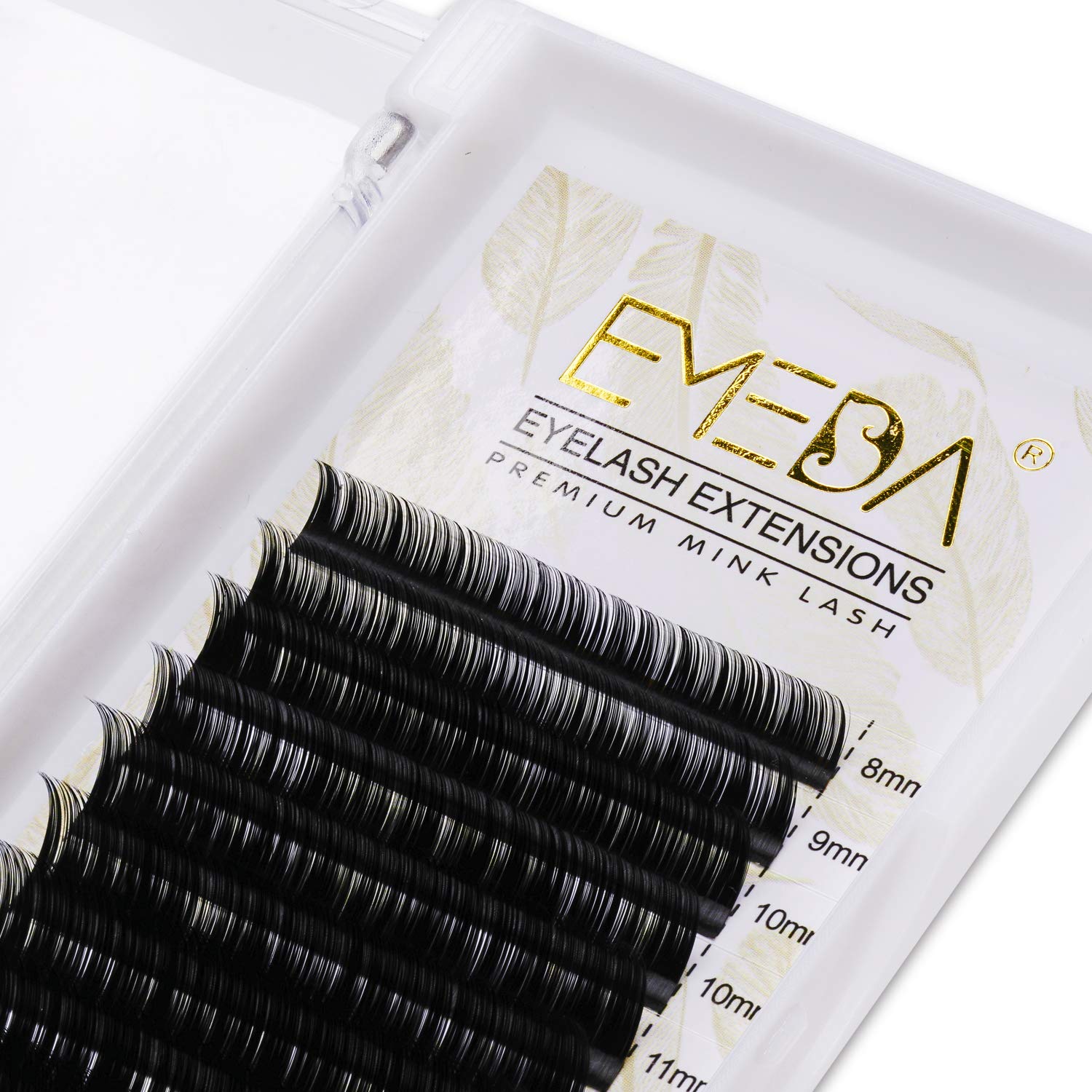 Individual Lash Extensions 0.15mm C curl 8-15mm mix 3D Individual Eyelash Extensions Mixed Tray Faux Mink lashes .15mm Single False eyelashes Eye lash Extensions for makeup by EMEDA (0,15 C mix)