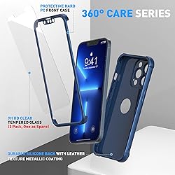 ORETech for iPhone 13 Pro Case,with[2 x Tempered