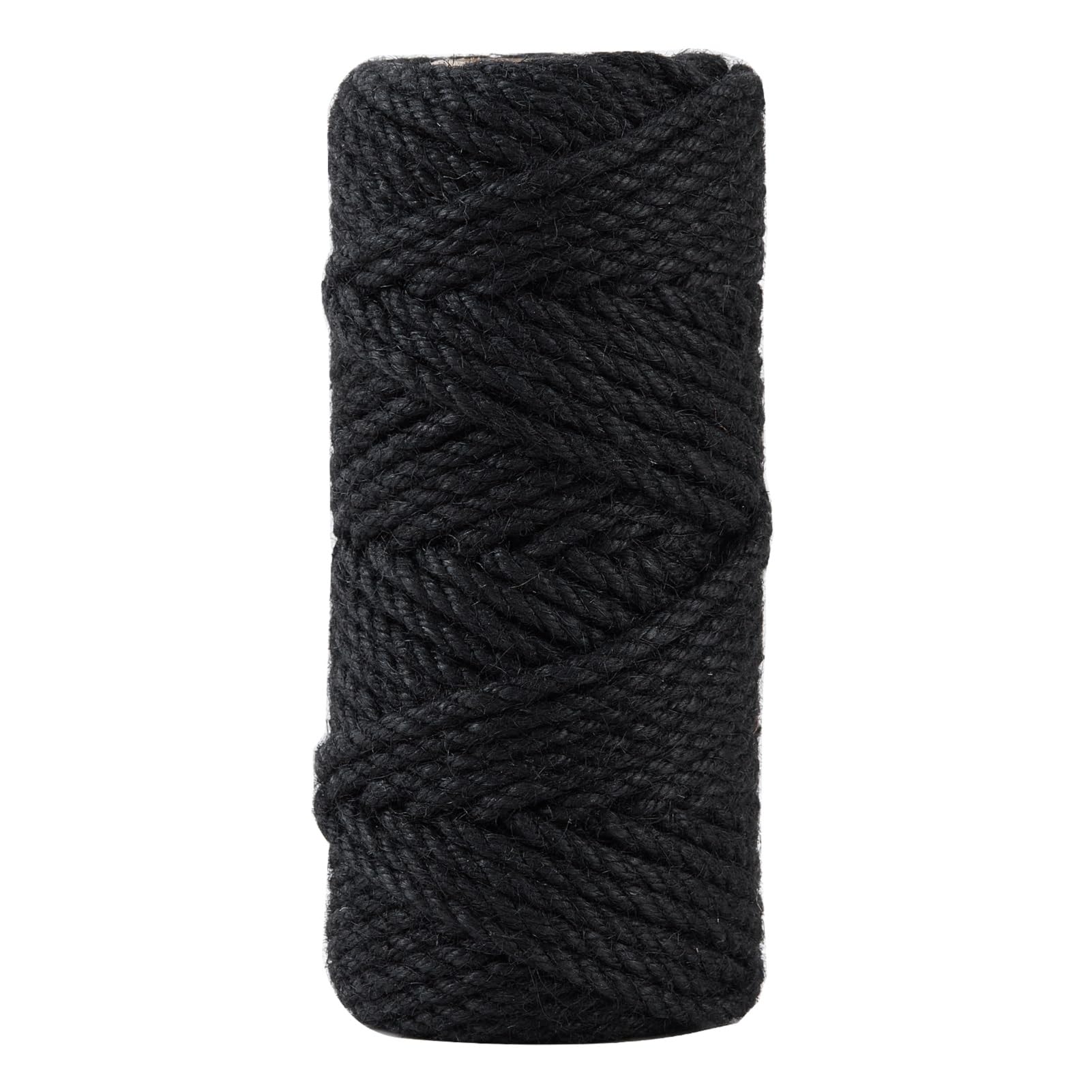 Photo 1 of 4mm 100 Feet Black Natural Jute Twine, for Crafts Gift, Craft Projects, Wrapping, Bundling, Packing, Holiday Packaging Twine, Gardening and More, Jute Rope to Use Around The House and Garden