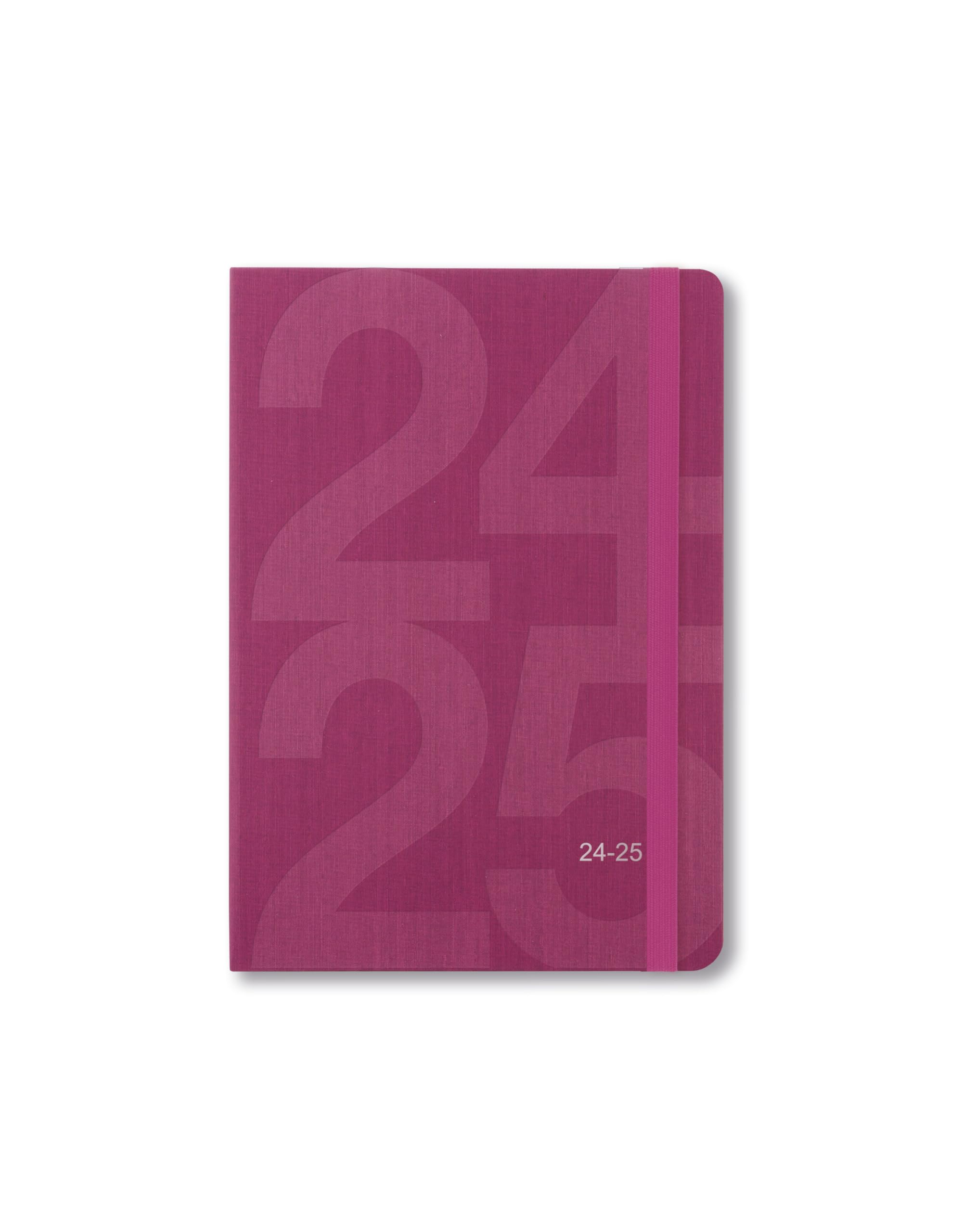Letts of London Block A6 academic 2024/2025 week to view diary - pink