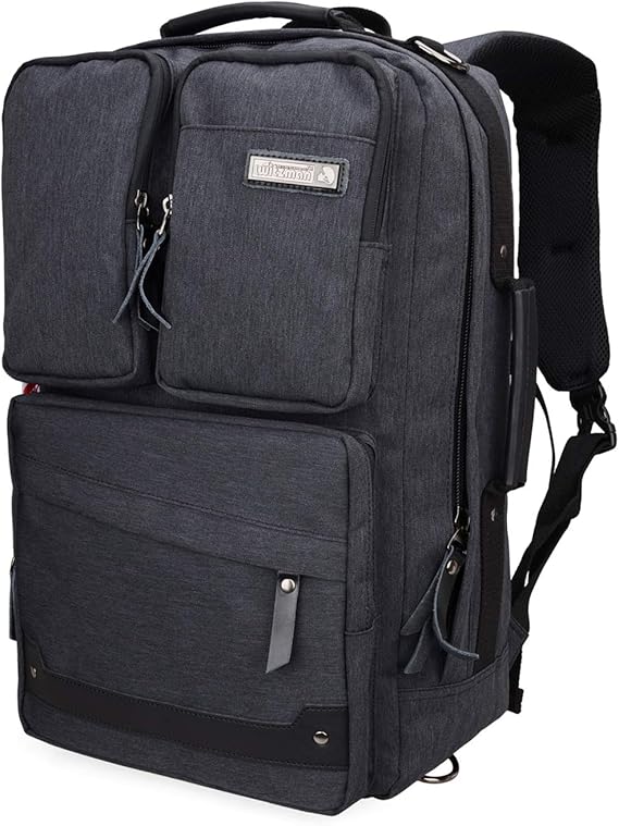 Witzman Men Retro Canvas Backpack Travel Rucksack Casual Duffel Bag