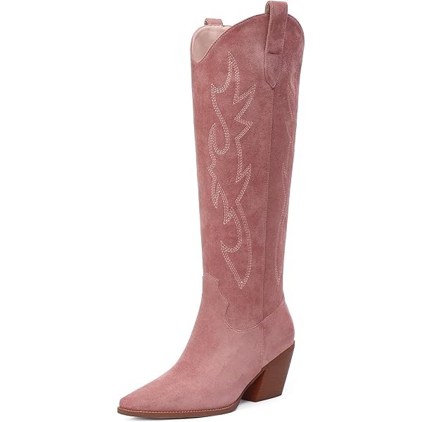 Amazon.com | LALA IKAI Women's Pointy Toe High Boots Zipper