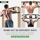 HAKENO Multi-Grip Pull Up Bar Doorway with Suspension Straps Set 440 lbs view 3