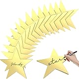 Gold Star Cutouts Double Printed Paper Stars Decoration for Wedding Party Supplies, 11 Inches (24)