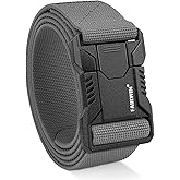 FAIRWIN Tactical Belt Men, 1.5" Stretch Nylon Web Military Hiking Rigger Work Belts with Quick-Release Seatbelt Buckle