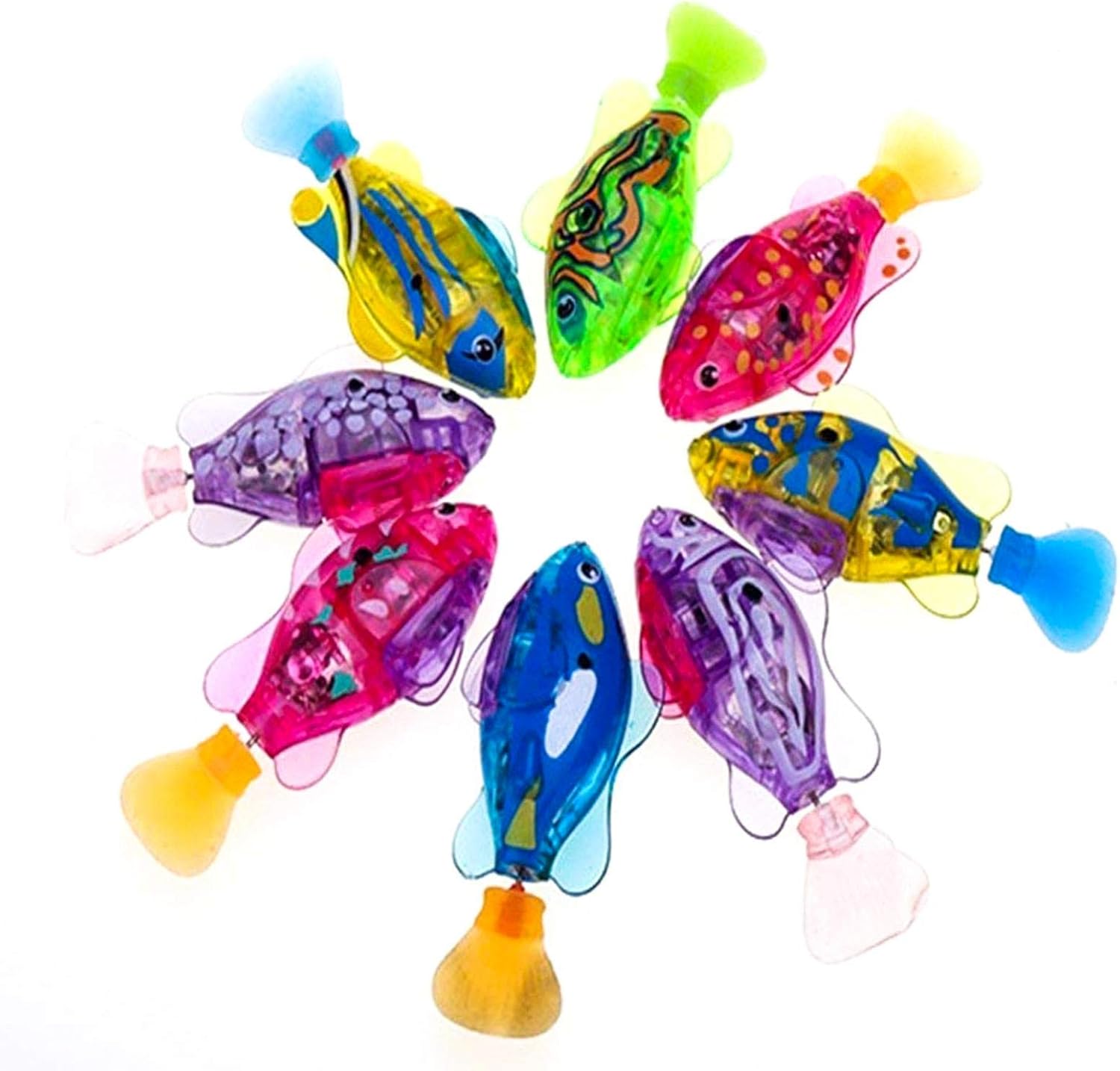 4PCS Swimming Robot Fish Toys Lifelike Battery Powered Fish Toy With
