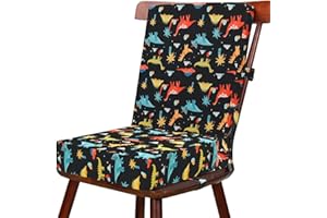CAVWVTYU Booster Seat for Dining Table - Toddler 2Pcs Booster Chair Cushion with Different Height for Eating, Cartoon Cute Detachable Easy Cleaning Booster Seat with Non-Slip Bottom & Adjustable Safety Belts