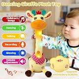 seOSTO Dancing Giraffe Toy Singing Repeating Baby Talking Plush Giraffe view 3