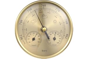 HOMAISSON 3 in 1 Barometer for Weather Station, All-Season Wall Hanging Thermometer, Barometer, Hygrometer, Accurate Weather Station Indoor Outdoor Use Temperature Monitor for Home Garden Office