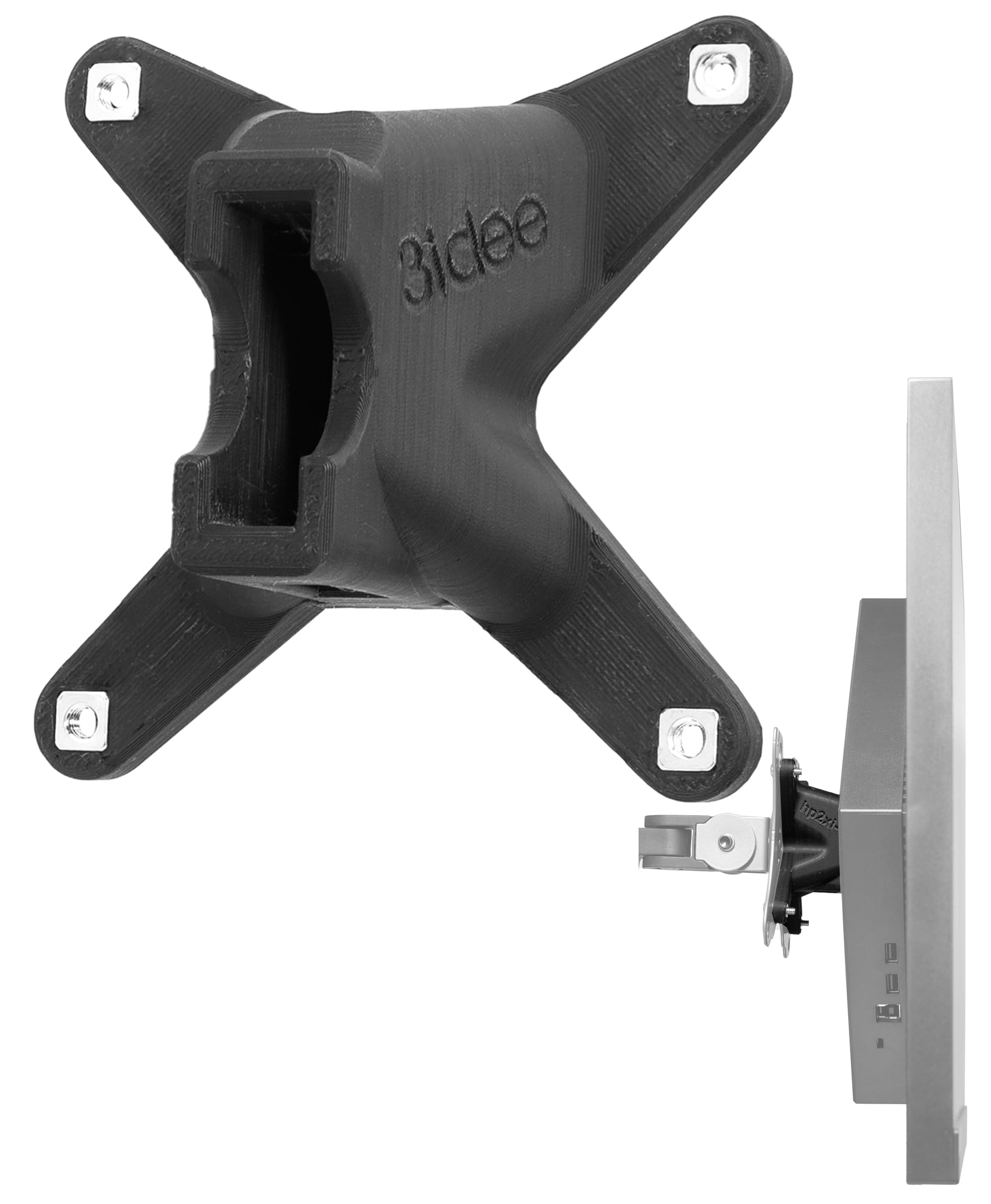 3IDEE VESA Adapter Compatible with HP Omen 25i Gaming Monitor - VESA Mount Adapter 75x75 mm, for Monitors Without VESA Connection, for mounting on a Monitor and Wall Bracket — image 1