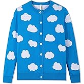 BOBOYOYO Girls Cute Cardigan 100% Cotton Girls Button Up Sweater Long Sleeve Kids Knit Cardigan Crewneck Casual Kawii Clothes