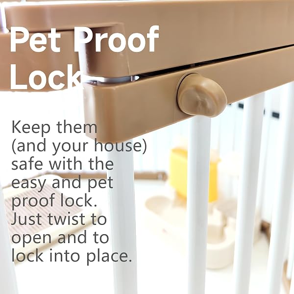 DOG PLAYPEN FOLDABLE METAL PET PEN FENCE PET DOOR 8 PANELS FOR MEDIUM/SMALL DOGS, INDOOR & OUTDOOR,PORTABLE PET PLAYPEN FOR CAMPING, YARD AND RV