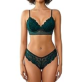 Avidlove Lingerie Set for Women Sexy Lace Bra and Panty Sets 2 Piece Lace Bralette Set