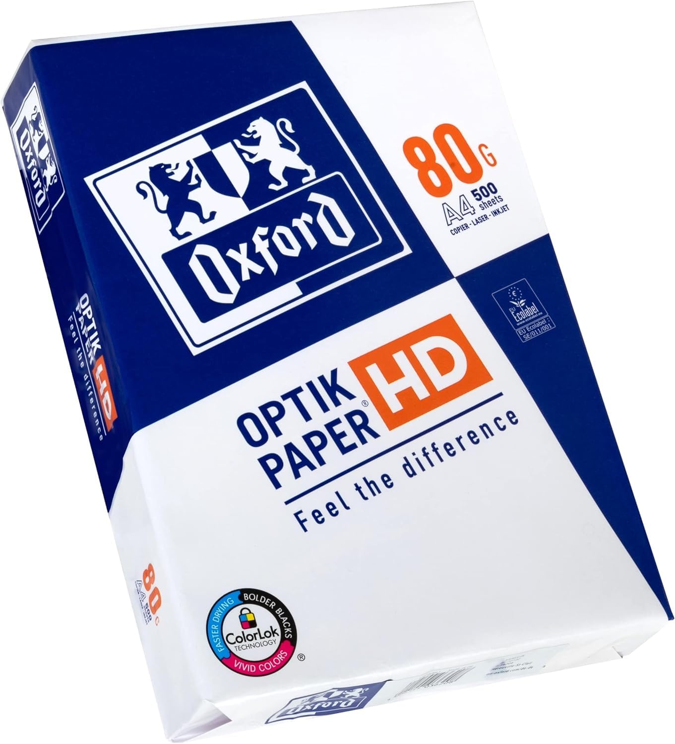 OXFORD A4 Printer Paper, Premium Optik Paper, 1 Ream / 500 sheets, EU Eco Label