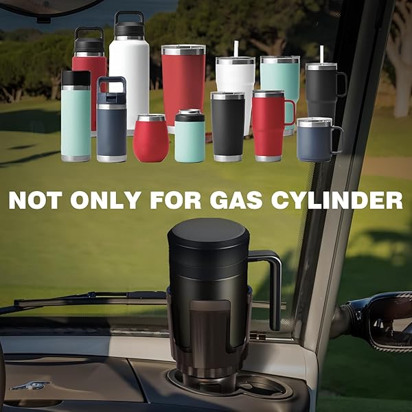 TRUWILD UPGRADED OUTDOOR PROPANE HEATER 2025, 5500BTU HEATER WITH ADJUSTABLE 16OZ CYLINDER HOLDER (GAS CYLINDER NOT INCLUDED), OUTDOOR HEATER FOR MOST GOLF CART EZGO, YAMAHA & CLUB CAR