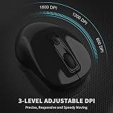 LeadsaiL Wireless Mouse 1600 DPI Silent Click 4 Buttons USB Windows Mac view 3
