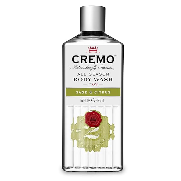 CREMO BODY WASH FOR MEN, RICH-LATHERING SAGE AND...