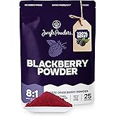 Jungle Powders Blackberry Powder 3.5 Ounce Bag Freeze Dried Blackberries Fruit Additive Free Unsweetened Smoothie Superfood Nordic Wild Blackberry Extract for Baking Flavoring Dry Black Berry Powder