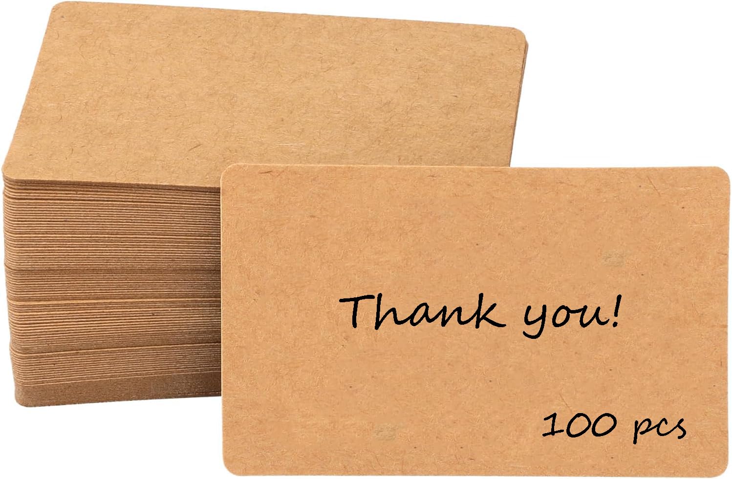 Photo 1 of 100 Pack Kraft Paper Cards Index Cards 3 x 4 Inch Blank Kraft Note Cards for note-making, greeting card writing, and DIY activities