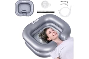 Cehim Inflatable Shampoo Basin - Portable Shampoo Bowl, Hair Washing Basin for Bedridden, Disabled,Injured, Hair Wash Tub for