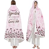 lasoftan Wearable Blanket Hoodie Mothers Day Birthday Gifts for Wife,Cozy Blanket Hoodie,Oversized Warm Cozy Flannel Blanket