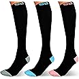 SB SOX 3-Pair Compression Socks (15-20mmHg) for Men & Women – Best Socks for All Day Wear!