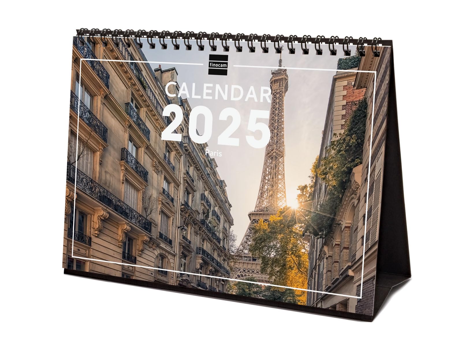Finocam – International 2025 Desktop Photo Calendar Month View January 2025 – December 2025 (12 Months) Paris International