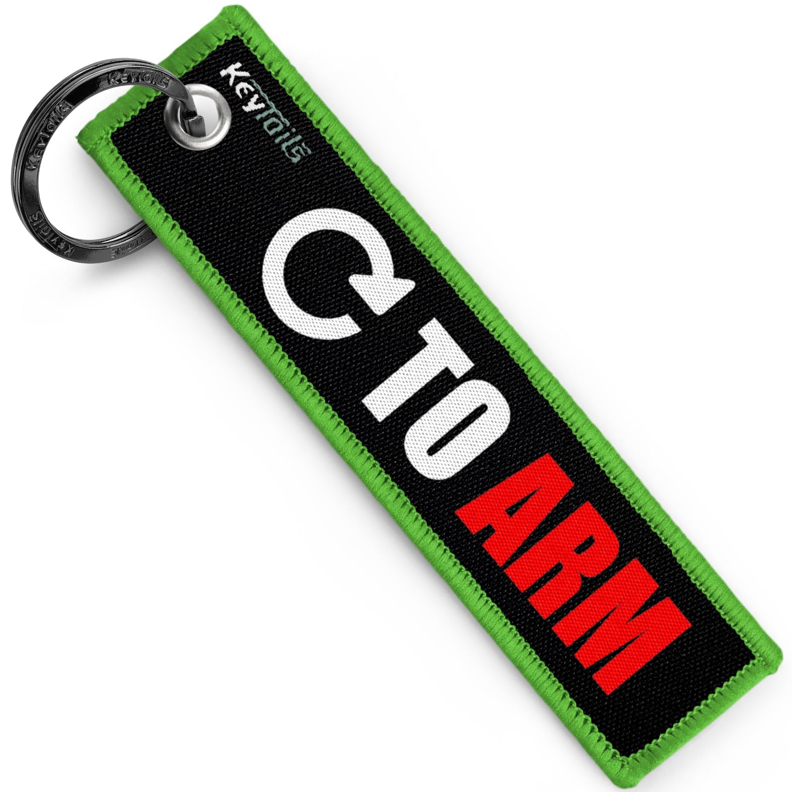 KEYTAILS Keychains, Premium Quality Key Tag for Motorcycle, Car, Scooter, ATV, UTV [Turn To Arm]