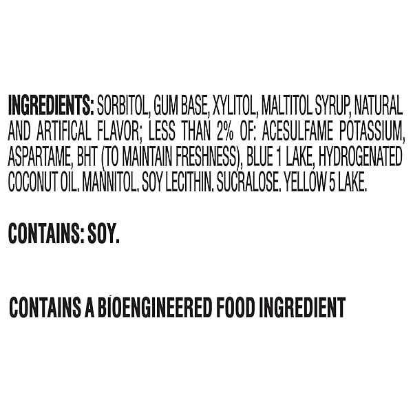 TRIDENT UNWRAPPED SPEARMINT SUGAR-FREE CHEWING GUM, 4 BOTTLES OF 50 PIECES (200 TOTAL PIECES)