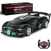 KULARIWORLD Remote Control Car 1/18 High Speed RC Cars Toys for Boys Girls Vehicle Racing Hobby with Headlight Xmas Birthday Gifts for Kids (Green Black)